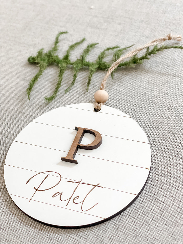 Farmhouse Name Ornament