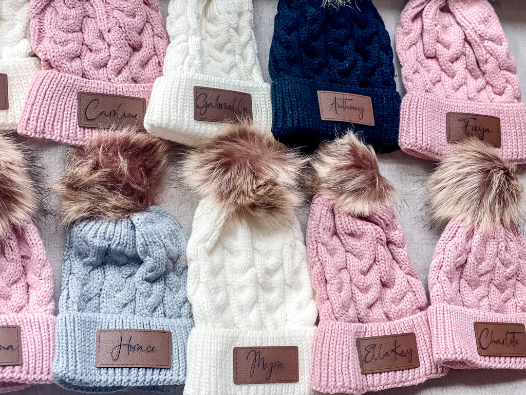 Leather Patch Beanie