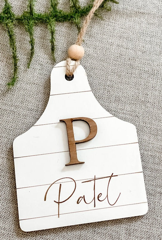Farmhouse Name Ornament