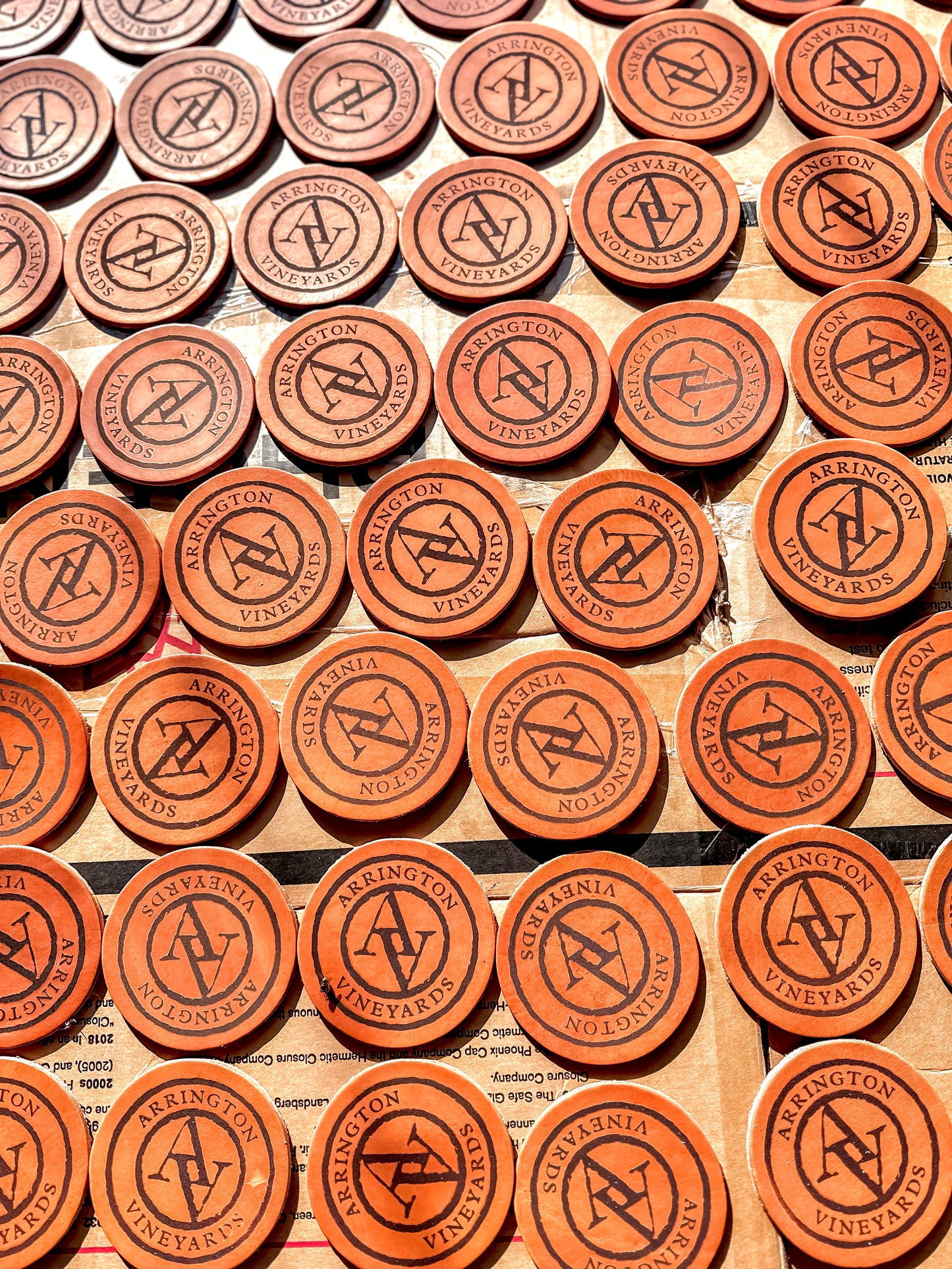 Custom Coaster Set- Leather- Set of 2