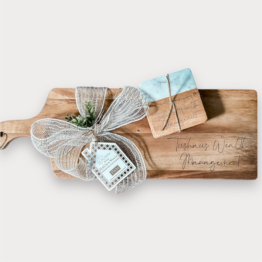 Acacia Board + Coaster Gift Set