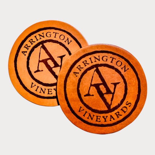 Custom Coaster Set- Leather- Set of 2