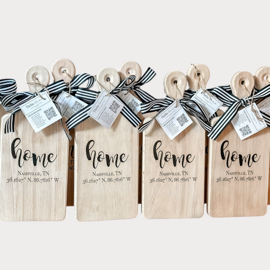 Paddle Cutting Board- Rubberwood