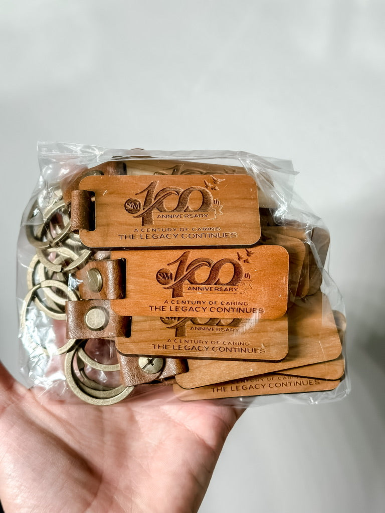 Custom Wood and Leather Keychains