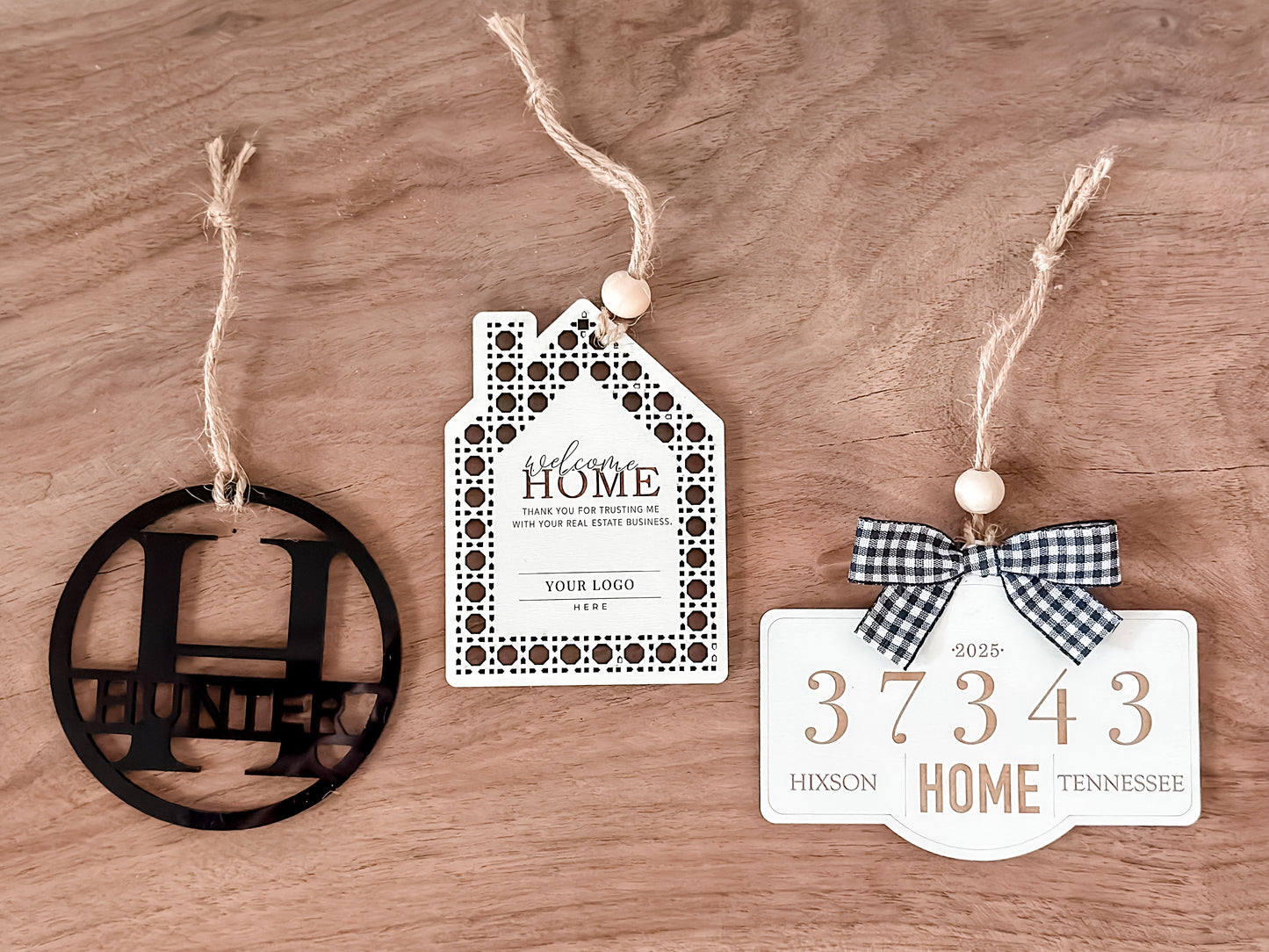 Custom Closing Gift Set- Acacia Wood and Towel Set (MIG)